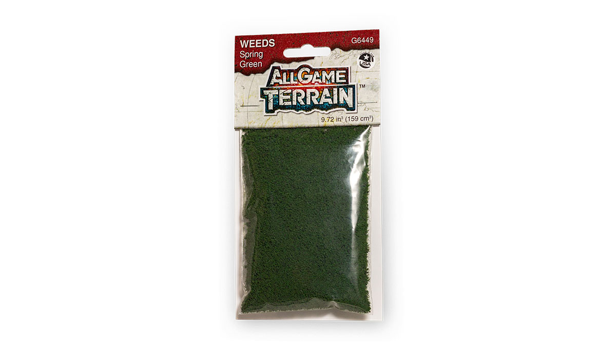 Spring Green Weeds -  Spring Green Weeds are pre-blended and easy to apply on your miniature base or gaming board