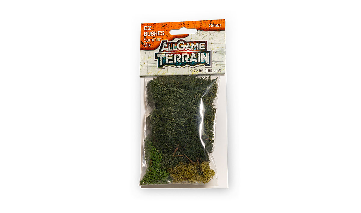 EZ Bushes<sup>™</sup> - Summer Mix -  Apply Summer Mix EZ Bushes right out of the package and onto your terrain feature, miniature base or gaming board