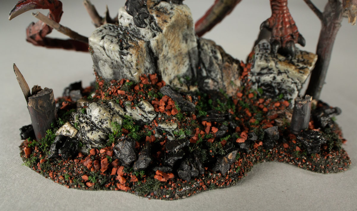 Stone - Black -  Black Stone represents medium to large sized rocks on your terrain feature, miniature base or gaming board while showing scale for your miniatures