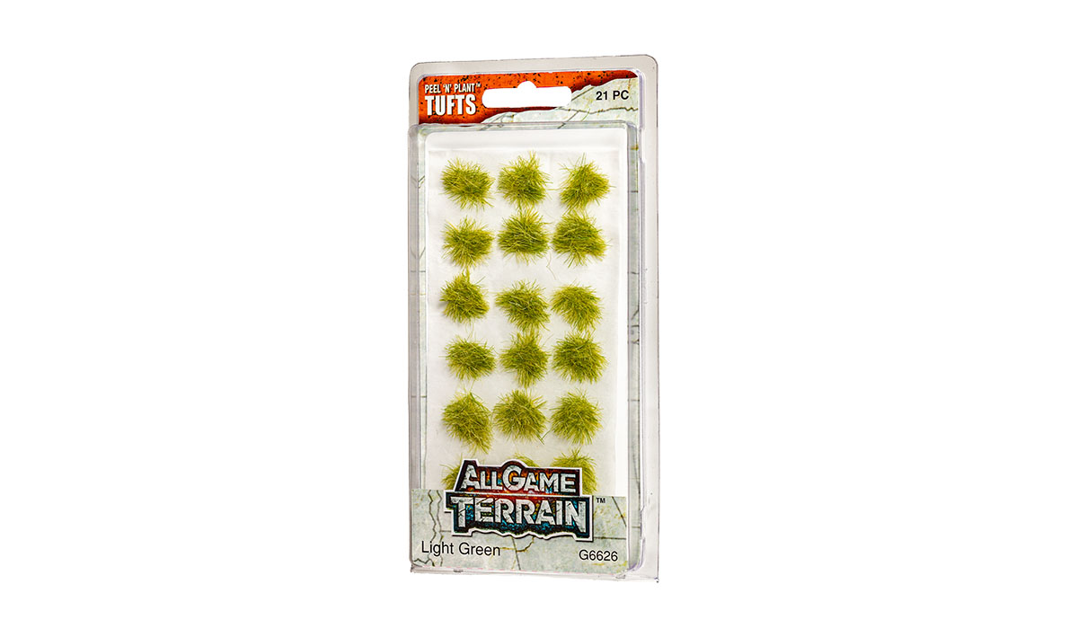 Light Green Grass Tufts - Light Green Grass Tufts are designed to represent wild patches of grass on your miniature base, terrain feature or gaming board