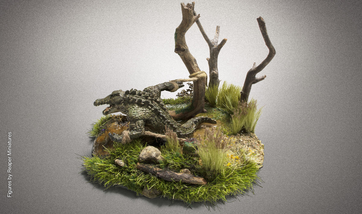 Edging - Dark Green - Dark Green Edging is designed to add texture and realism to your terrain feature, miniature base or gaming board